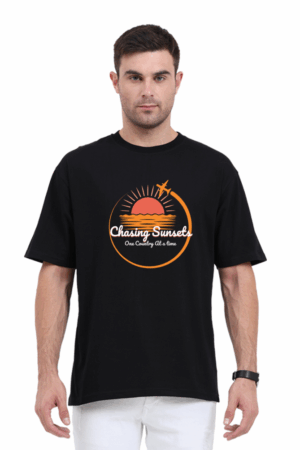 Chasing Sunsets Oversized Graphic Tee | Travel & Adventure
