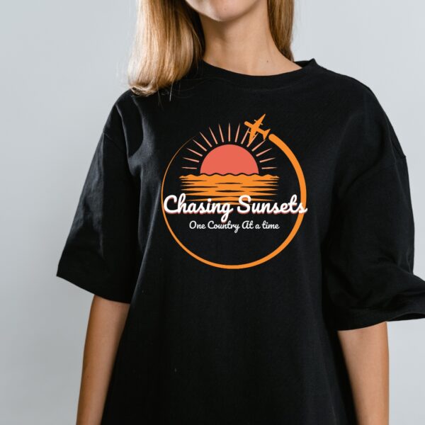 Chasing Sunsets Oversized Graphic Tee | Travel & Adventure